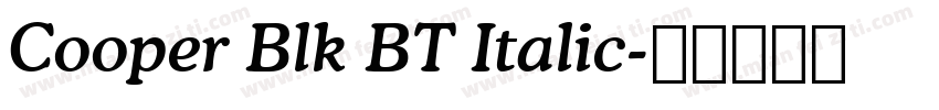 Cooper Blk BT Italic字体转换